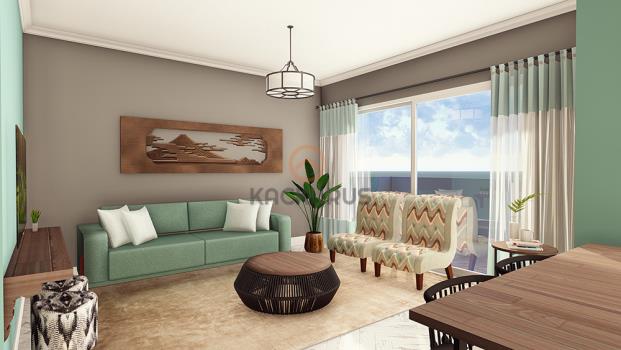 Роскошная 1+1 Квартира на Продажу в Исkele Long Beach с Великолепным Видом на Средиземное Море